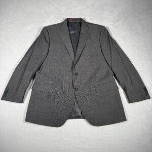 Peter Millar Blazer Men Size 44R Gray 2-Button Sport Jacket 100% Wool Canada EUC